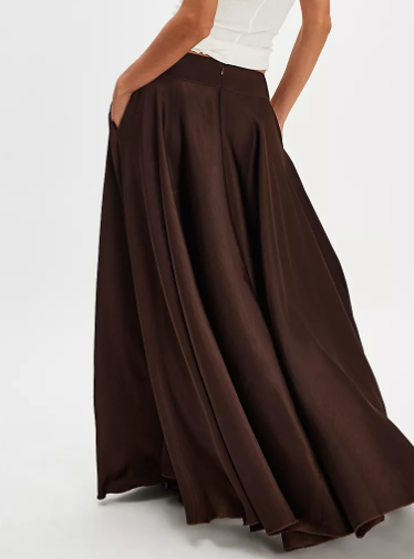 Chic Satin Maxi Skirt