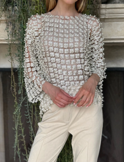 Holiday Pearl Show Stopper Blouse