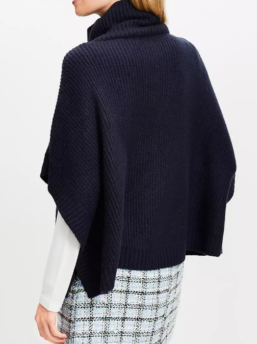 Chic Button Oversize Comfy Poncho Sweater