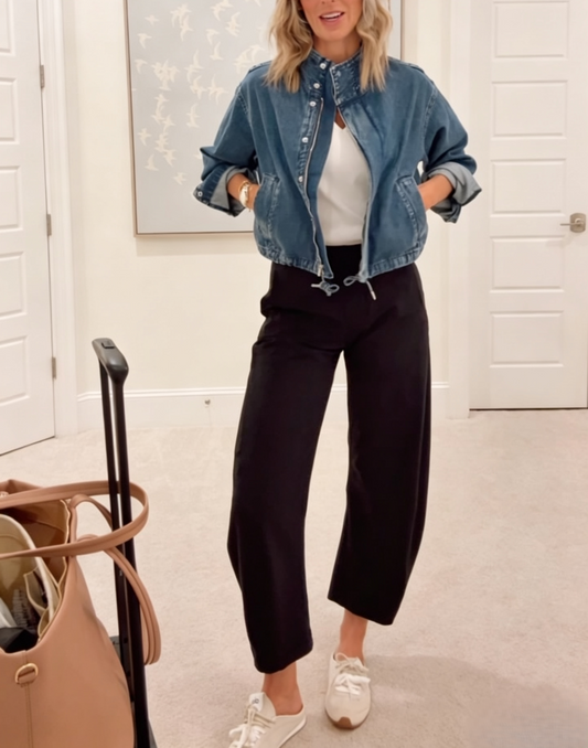 Denim Crop Field Jacket