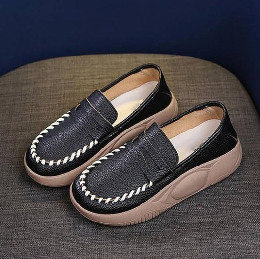 Women's Fashion Leather Platform Casual Shoes