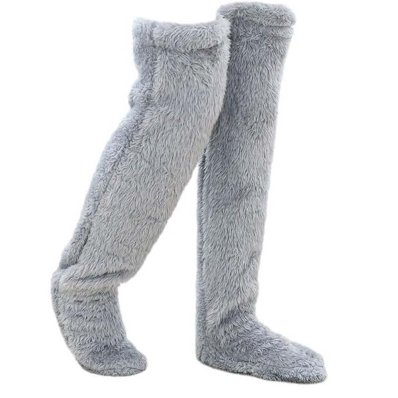 Teddy Fuzzy Legs Sock Slippers