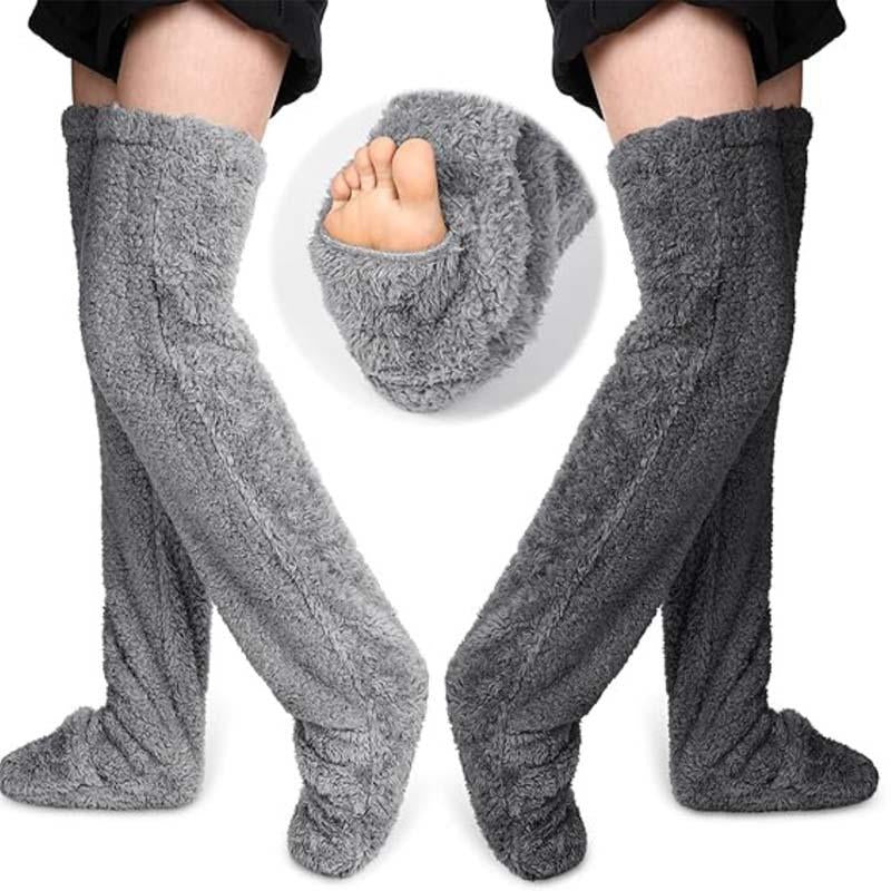 Teddy Fuzzy Legs Sock Slippers