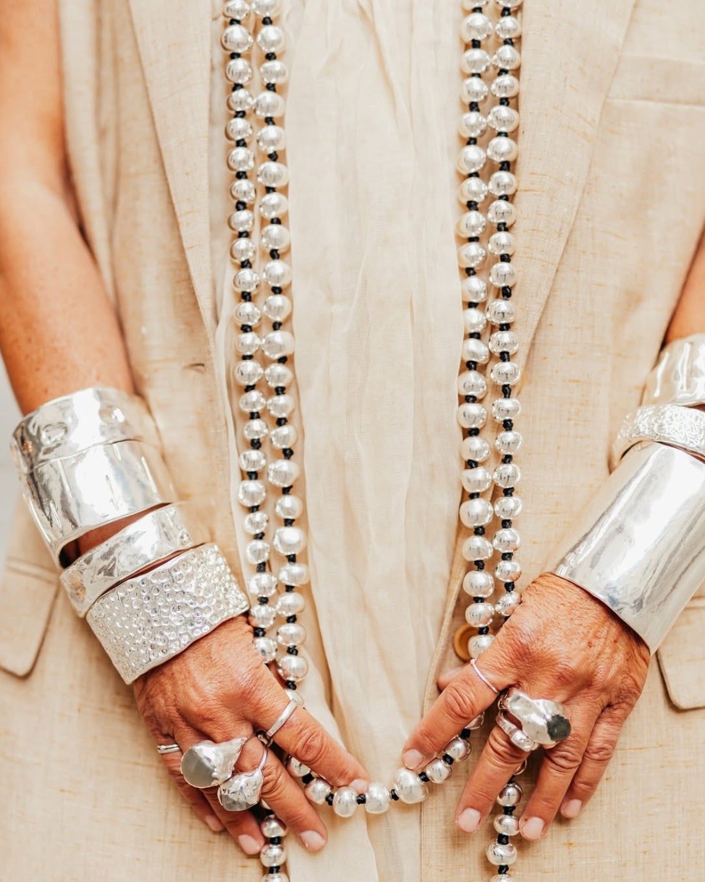 Stylish Long Bead Necklace